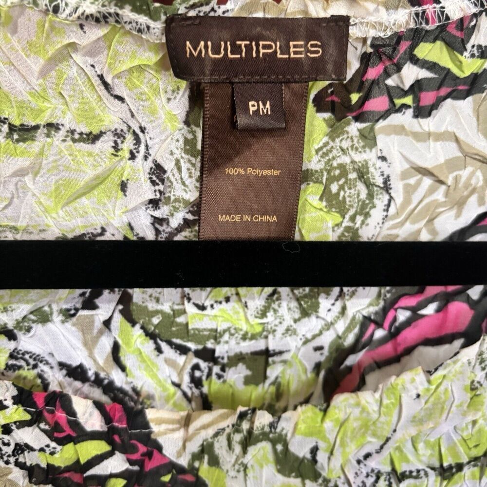 Multiples Tunic Top Petite Medium Multicolor Crin… - image 7